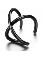 Orecchino Earcuff Incrociato in Acciaio Stile Etnico