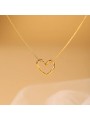 Collana da Donna in Lega Placcata con Pendente a Forma di Cuore