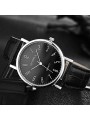 Orologio da Polso Uomo con Cassa in Acciaio e Cinturino in Eco-Pelle