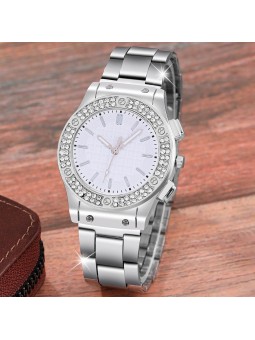 Orologio da Donna in Acciaio con Zirconi e Movimento al Quarzo