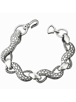 Bracciale Hip-Hop in Metallo con Serpente e Infinito