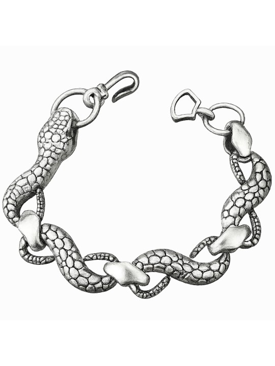 Bracciale Hip-Hop in Metallo con Serpente e Infinito
