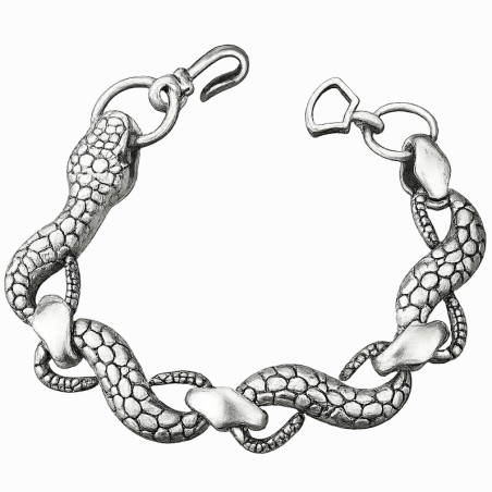 Bracciale Hip-Hop in Metallo con Serpente e Infinito