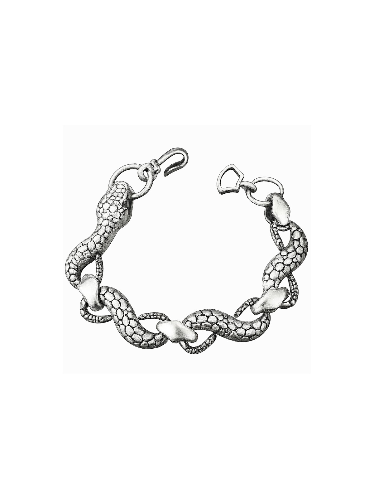 Bracciale Hip-Hop in Metallo con Serpente e Infinito