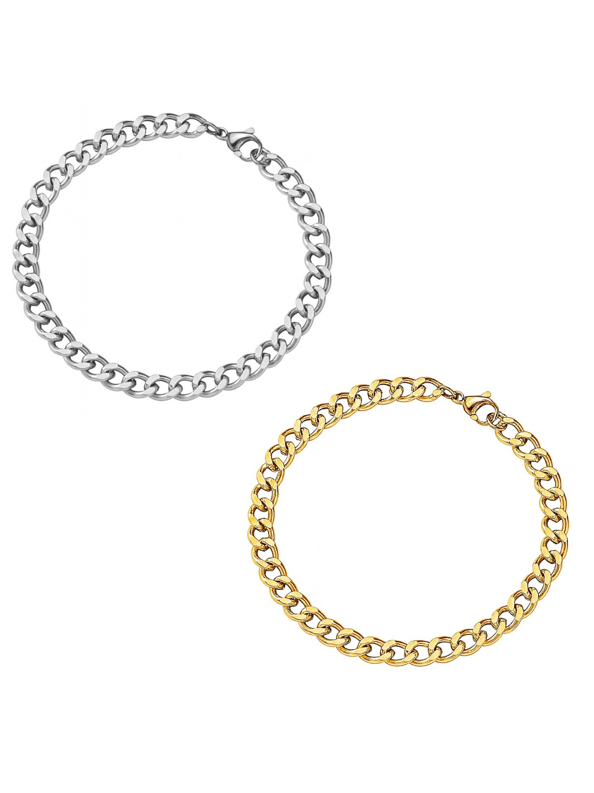 Bracciale Unisex Maglia Cubana 10 mm in Acciaio Inossidabile