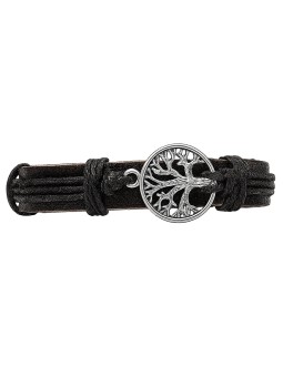 Bracciale Unisex Etnico in Eco-Pelle Tinta Unita Look Naturale