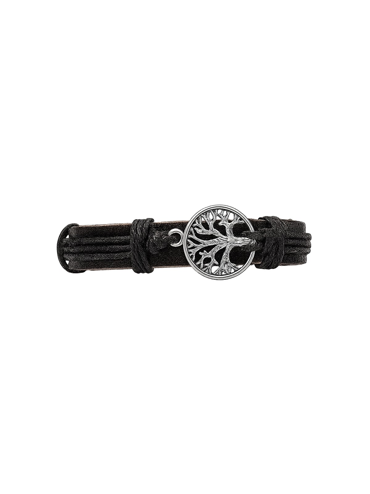 Bracciale Unisex Etnico in Eco-Pelle Tinta Unita Look Naturale