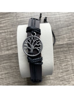 Bracciale Unisex Etnico in Eco-Pelle Tinta Unita Look Naturale