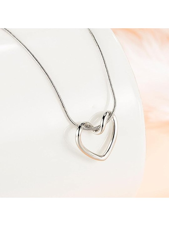 Collana Donna in Acciaio Inossidabile con Pendente a Forma di Cuore