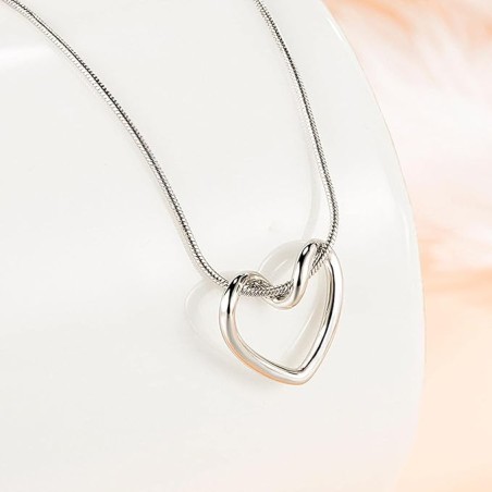 Collana Donna in Acciaio Inossidabile con Pendente a Forma di Cuore