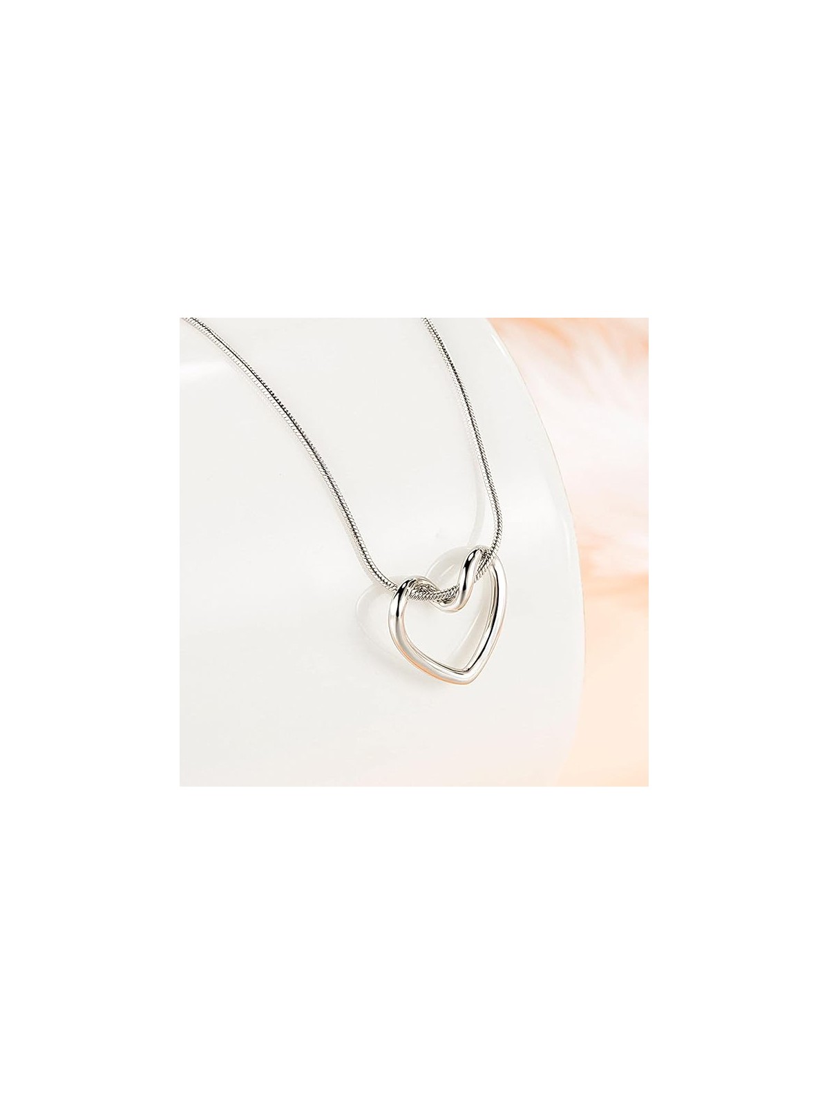 Collana Donna in Acciaio Inossidabile con Pendente a Forma di Cuore