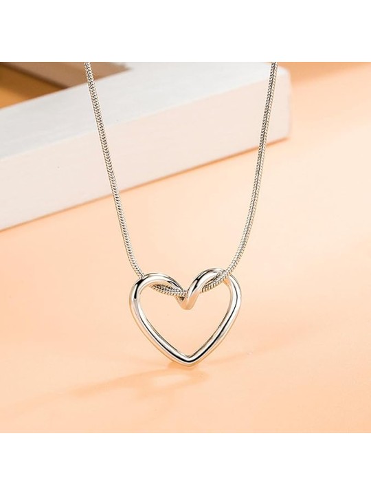 Collana Donna in Acciaio Inossidabile con Pendente a Forma di Cuore