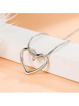 Collana Donna in Acciaio Inossidabile con Pendente a Forma di Cuore