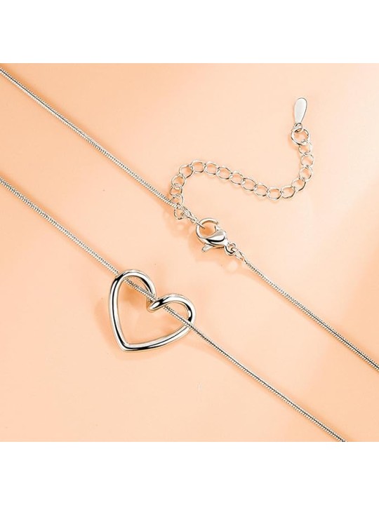 Collana Donna in Acciaio Inossidabile con Pendente a Forma di Cuore