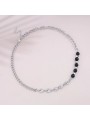 Collana da Donna in Lega Placcata con Perle Nere