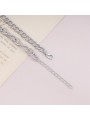 Collana da Donna in Lega Placcata con Perle Nere