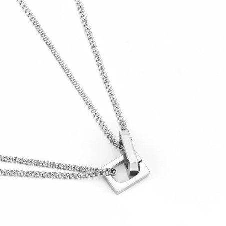 Collana da Uomo in Acciaio al Titanio Lucidato Stile Retrò Hip-Hop