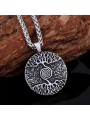 Collana Uomo con Ciondolo "Doppio Albero della Vita" in Acciaio 304