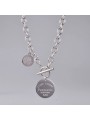 Collana da Donna in Acciaio Inossidabile e Doppio Pendente Medaglia