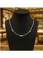 Collana donna in acciaio inossidabile minimal e lucida con tre fiocchi