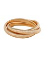 Bracciale donna in acciaio intrecciato a spirale, oro o argento