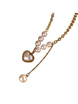 Set Collana e Bracciale Oro con Cuore Madreperla e Perle