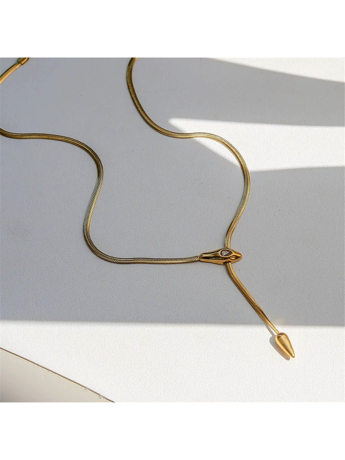 Collana Doppio Filo con Punto Luce e Pendente - Oro o Argento