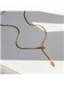 Collana Doppio Filo con Punto Luce e Pendente - Oro o Argento