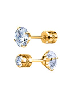 Orecchini Punto Luce Unisex in Acciaio - Vari Colori e Misure