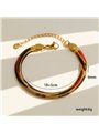 Bracciale Exotic Snake Catena Piatta Stampa Animalier Oro