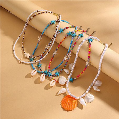 Collana Summer Breeze Perline Stelle Marine e Conchiglia
