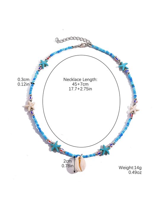 Collana Summer Breeze Perline Stelle Marine e Conchiglia