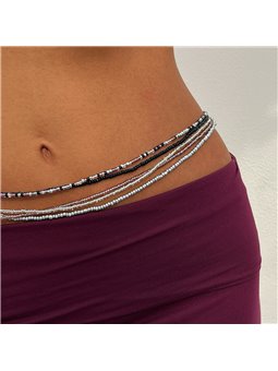 Set Waist Chain Boho Essence in Perline di Riso Elastiche