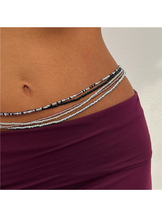 Set Waist Chain Boho Essence in Perline di Riso Elastiche