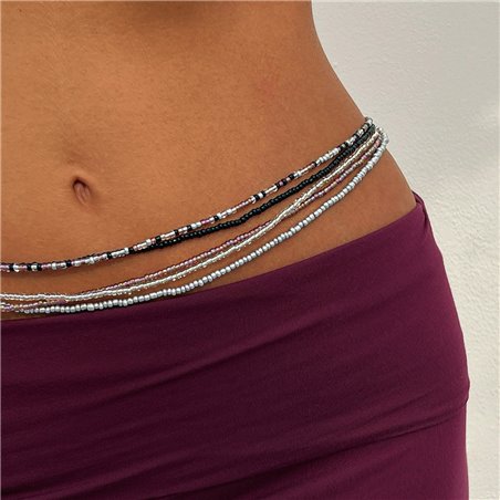 Set Waist Chain Boho Essence in Perline di Riso Elastiche