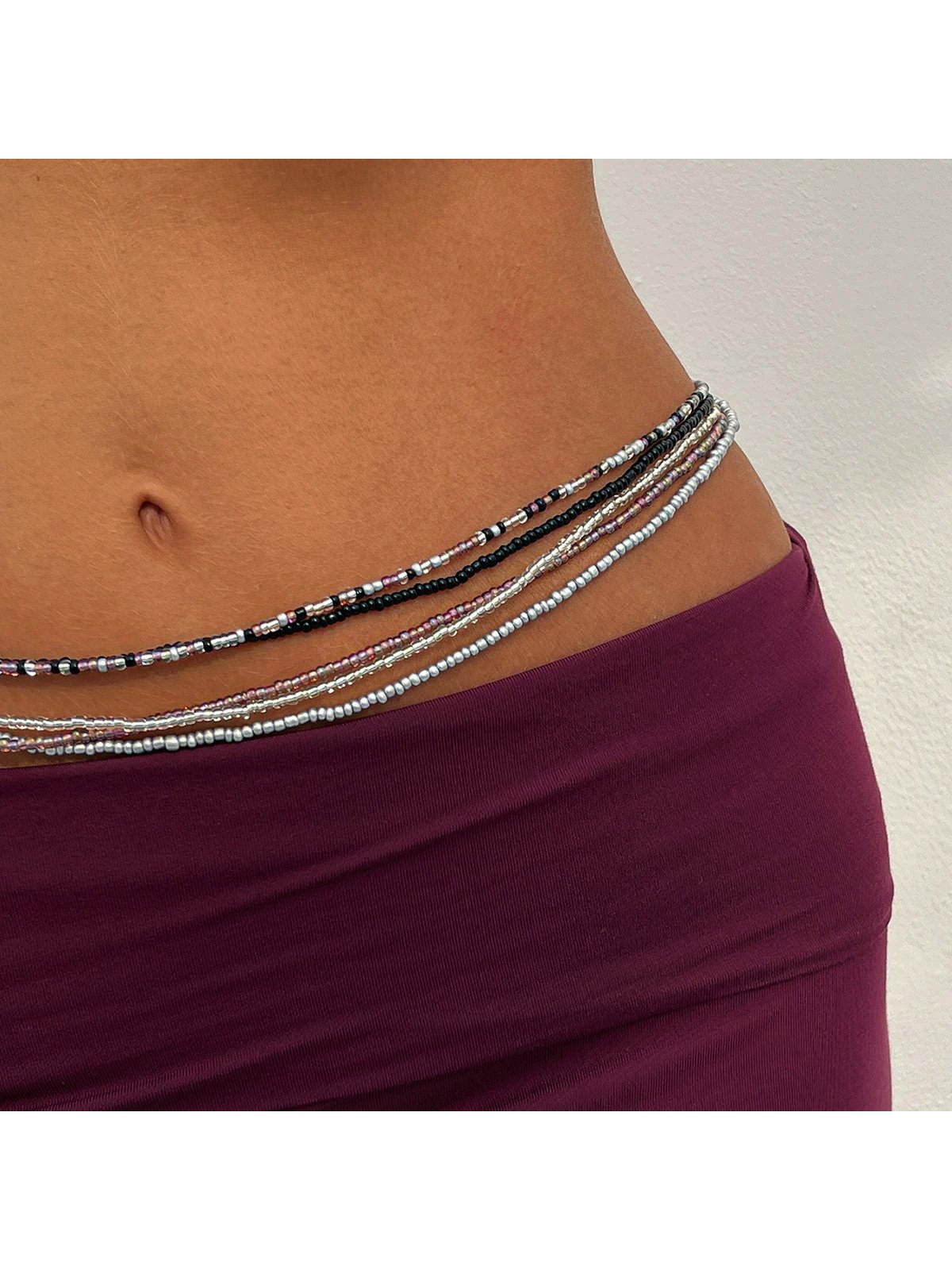 Set Waist Chain Boho Essence in Perline di Riso Elastiche