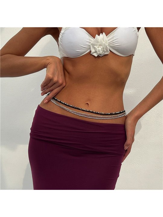 Set Waist Chain Boho Essence in Perline di Riso Elastiche