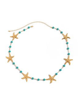 Catena da vita Golden Starfish con stelle marine dorate