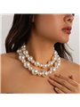 Collana Royal Grandeur a doppio filo di perle degradè extra large