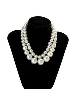 Collana Royal Grandeur a doppio filo di perle degradè extra large