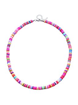 Choker Sunset Waves con dischetti colorati in pasta polimerica