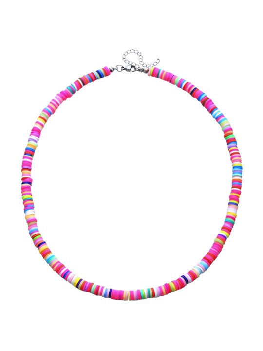 Choker Sunset Waves con dischetti colorati in pasta polimerica