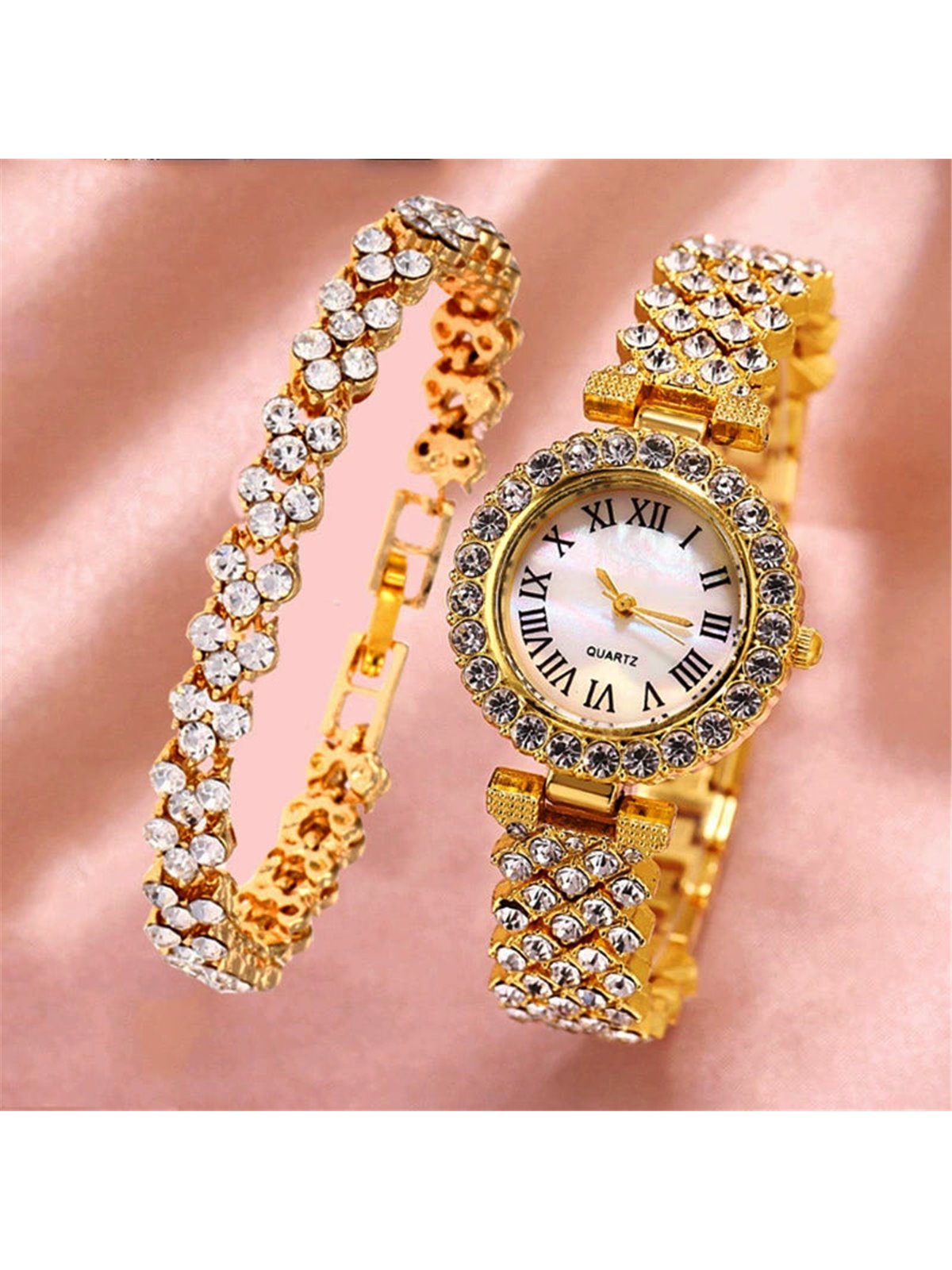 Set Crystal Queen con orologio luxury e bracciale rigido