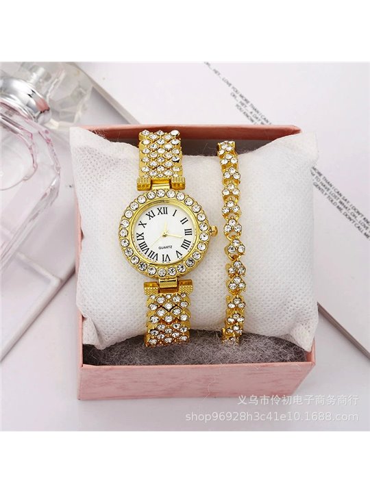 Set Crystal Queen con orologio luxury e bracciale rigido