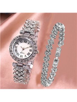 Set Minimal Luxe con orologio ultra slim e bracciale coordinato