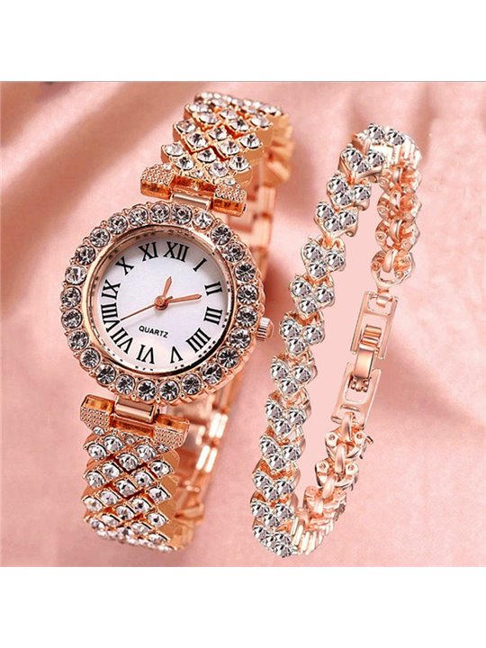 Set Imperial Shine con orologio romano e bracciale tennis