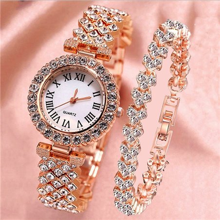 Set Imperial Shine con orologio romano e bracciale tennis