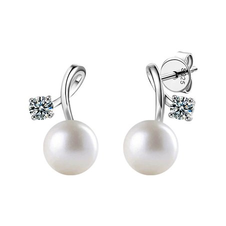 Orecchini Luce di Perla a nodo in argento S925 con zircone