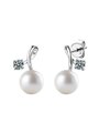 Orecchini Luce di Perla a nodo in argento S925 con zircone