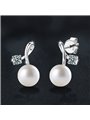 Orecchini Luce di Perla a nodo in argento S925 con zircone